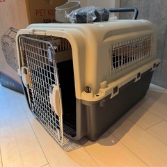 【未使用】ペットキャリー ケース ゲージ 飛行機 車 中型犬 いぬ 防災 避難の画像