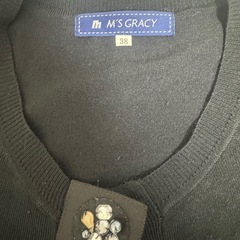 M'S GRACY ブラック 長袖カーディガン 38サイズの画像