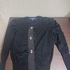M'S GRACY ブラック 長袖カーディガン 38サイズの画像