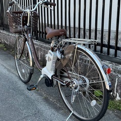 ＜整備済・美品車＞パナソニック・リチウム・ビビDX・26インチ電動アシスト自転車・ブラウン の画像