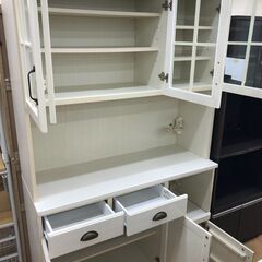★リユースのサカイ幸手店★SJ9908　ジモティ割あり★ ニトリ カントリー調 白　ホワイト W120×D45×H196 クリーニング済み SJ9908の画像
