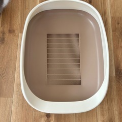 デオトイレ 猫用 本体セット ナチュラルアイボリー【中古】(デオシート20枚セット)の画像