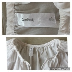 GAP レディース カットソー チュニック 白 XS ゆったりめ 半袖 Lも可能の画像