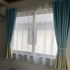 カーテン　2枚組　海辺が広がるの画像