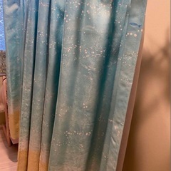 カーテン　2枚組　海辺が広がるの画像