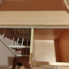 飾り棚(引き出し付アイアンラック/白) の画像