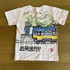 Tシャツ　電車柄　120㎝の画像