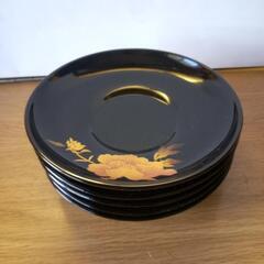 中古保管品【会津塗り】茶托5枚セットの画像