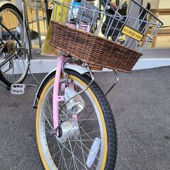 J1133【リユースのサカイ柏店】 キッズ自転車　a.n.design works　エーエヌデザインワークス　ピンク　20インチ　オートライト　クリーニング、簡易メンテナンス済み　★店頭にて試乗可★  中古自転車 　流山市 中古自転車 松戸市 中古自転車 我孫子市 中古自転車 船橋市 中古自転車 守谷市 中古自転車 取手市 中古自転車　の画像