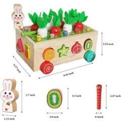 【決まりました】新品未使用！モンテッソーリ 知育玩具 積み木 ブロック 動物 野菜の画像