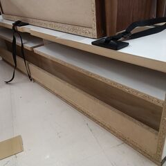 リユースのサカイ栃木店★ジモティ割あり★  TV台 ホワイト W150×D42×H36.5 クリーニング済み TC9892の画像
