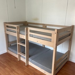 二段ベッド　ウッド　大人用　フレームのみ　頑丈の画像