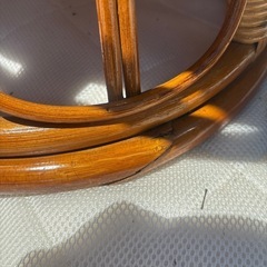回転ラタンチェア　ラタンチェア　チェアの画像