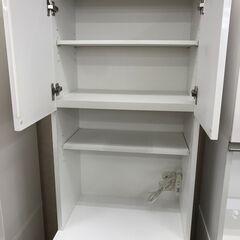 ★リユースのサカイ春日部店★KJ10964 ニトリ 食器棚 ホワイト H201×W59×D51 クリーニング済みの画像