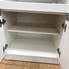★リユースのサカイ春日部店★KJ10964 ニトリ 食器棚 ホワイト H201×W59×D51 クリーニング済みの画像