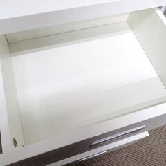 新札幌 ニトリ キッチンキャビネット シルキー レンジボード ミドルレンジボード キャビネット 食器棚 キッチン収納 収納家具 幅900×奥行400×高さ933mm No.3060の画像