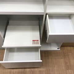 ★リユースのサカイ春日部店★KJ10965  食器棚 ホワイト H181×W97×D46 クリーニング済みの画像
