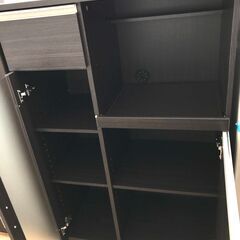 ★リユースのサカイ春日部店★KJ10966  レンジ台 ブラウン H120×W75×D43 クリーニング済みの画像