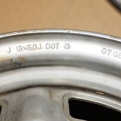 スチールホイール　１３インチ　４穴　J13x5.0J  DOT ４本の画像