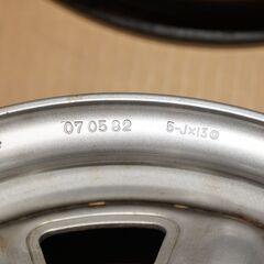 スチールホイール　１３インチ　４穴　J13x5.0J  DOT ４本の画像