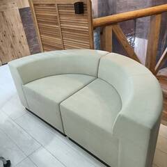 【格安・2点セット】モダンデザイン モジュールソファ 3200円【引取限定・桜井】の画像