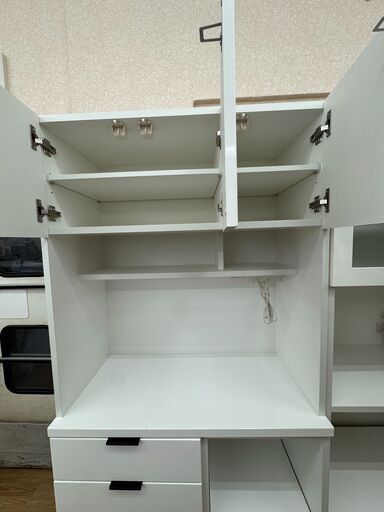 ☆リユースのサカイ春日部店☆KJ10967 ニトリ 食器棚 ホワイト H181