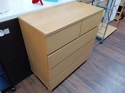 無印良品オークウッド 4段チェスト(幅80*奥行40*高さ83cm) 木製チェスト4段 オーク材突板 | 無印良品