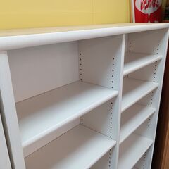 小島工芸　幅120㎝　フリーボード　ルーター　定価79,800円　フリーシェルフ　可動棚　日本製　白　木目　サイズ（約）幅118×奥30×高180　　■近隣配送無料 買取GO‼　栄和店の画像