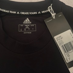 アディダスサッカーシャツTシャツ白ラインの画像