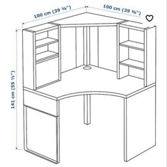 【決定済
 】IKEA コーナーデスク　MIKKE &回転チェアの画像