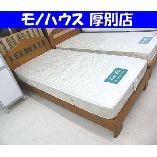 ②シングルベッド フレーム マットレス ナチュラル ニトリ 木製 ベット NITORI 寝具 札幌市 厚別区