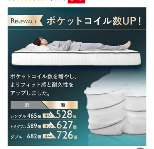 取引中マットレス　ほぼ新品