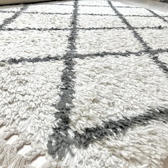モロッカン柄ラグ  約133×195 北欧の画像
