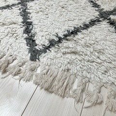 モロッカン柄ラグ  約133×195 北欧の画像