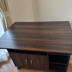 移動式テーブル&収納棚(幅900×奥行き360×高さ750)の画像