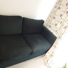 【無料！！7/24のみ受取り】IKEA イケア 2人掛け ソファ VIMLE　ブラックの画像