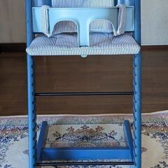 ●STOKKE 木製イス★ストッケ トリップトラップ ★ベビーセット(背あて＆ガード+専用クッション/カバー)付◎６ヶ月位～S/Ｎ４～岡崎市～手渡し◎の画像