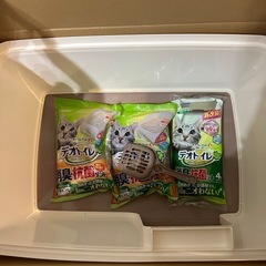 未使用　猫用デオトイレ　ワイドの画像