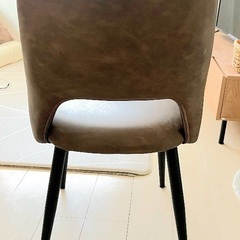 椅子 チェア 二脚 レザー の画像