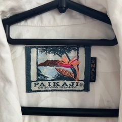 PAKAJI 半袖アロハシャツ S  オフホワイト 花柄 メンズの画像