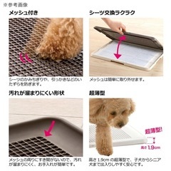 【取引中】犬用トイレトレー【超薄型タイプ・メッシュ付き】の画像
