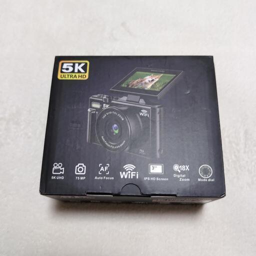 RI-72様　　5K UHD デジタルカメラ 75MP Wi-Fi デジタルカメラ 5K録画 デジカメ 7500万画素 Wi-Fi機能 180度