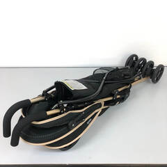 ss7676　 西松屋 バギーfanロングプラスG スマートエンジェル ブラック smartAngel 黒 折りたたみ スティック B型ベビーカー 生後7ケ月～36ケ月まで 15kgまで ベビー用品 ベビーカー 中古の画像