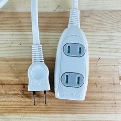 【延長コード2本セット】1500W対応 電源タップ 2個口の画像