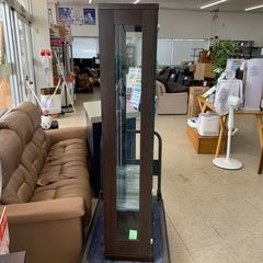 【ジモティー割引で最大15％OFF⭐️】ガラスキャビネット ダークブラウン(LED照明付き)の画像