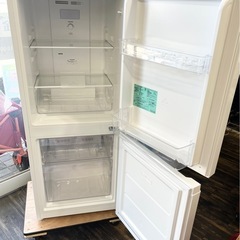 M【中古品】Haier ハイアール 2ドア冷凍冷蔵庫 JR-NF140N (W) 140L 2022年製　ホワイト キッチン家電の画像