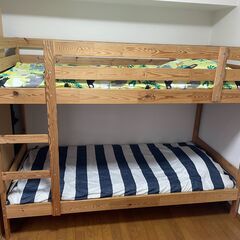 IKEA MYDAL 二段ベッド IKEA MOSHULT マットレス付き Bunk Bed IKEA MYDAL with Mattresses IKEA MOSHULTの画像