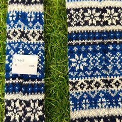 【PaulSmith・ネクタイ】★イギリスの人気ブランド・ポールスミス★秋冬用★青×紺×白★雪の結晶柄★100％ウール★の画像