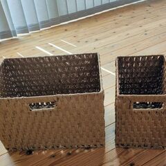 オシャレ収納カゴ　大小セット🎵の画像