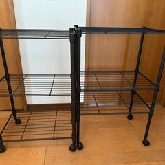 ニトリのスチールラック　2個セット　中古の画像